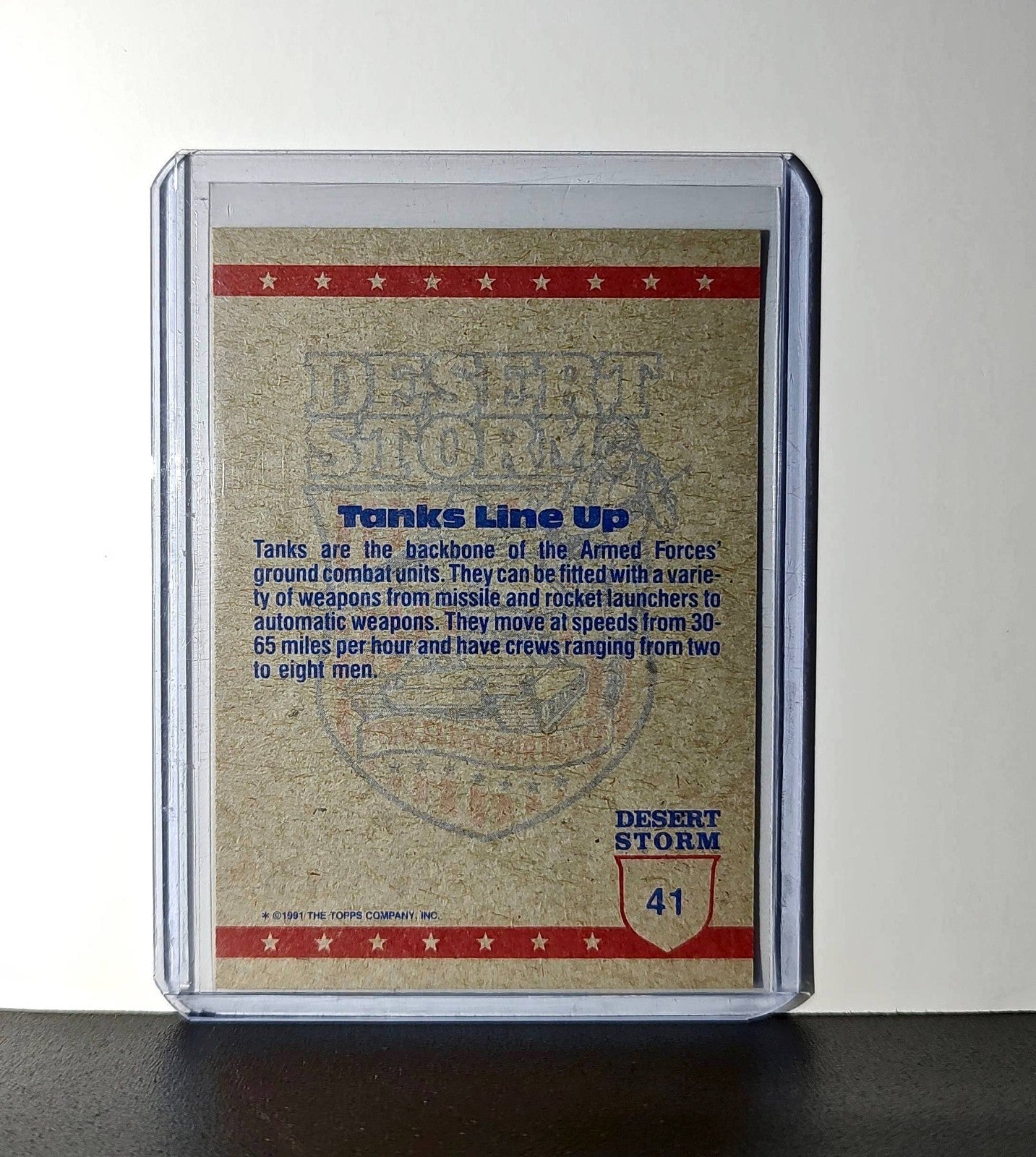 Lining Up the Tanks 1991 Topps Desert Storm #41 Card
