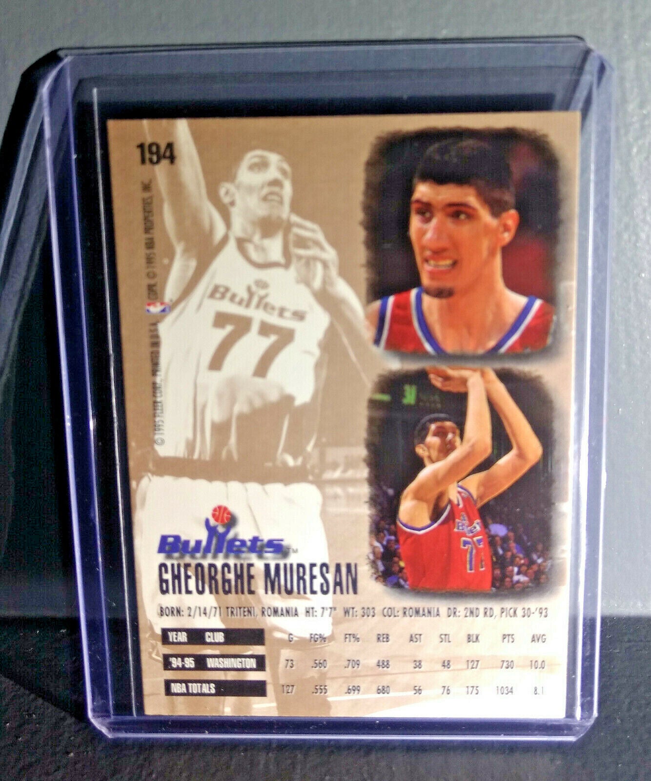 1995-96 Gheorghe Muresan Fleer Ultra #194 Basketball Card