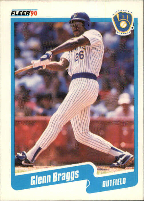 1990 Glenn Braggs Fleer Baseball Card #317
