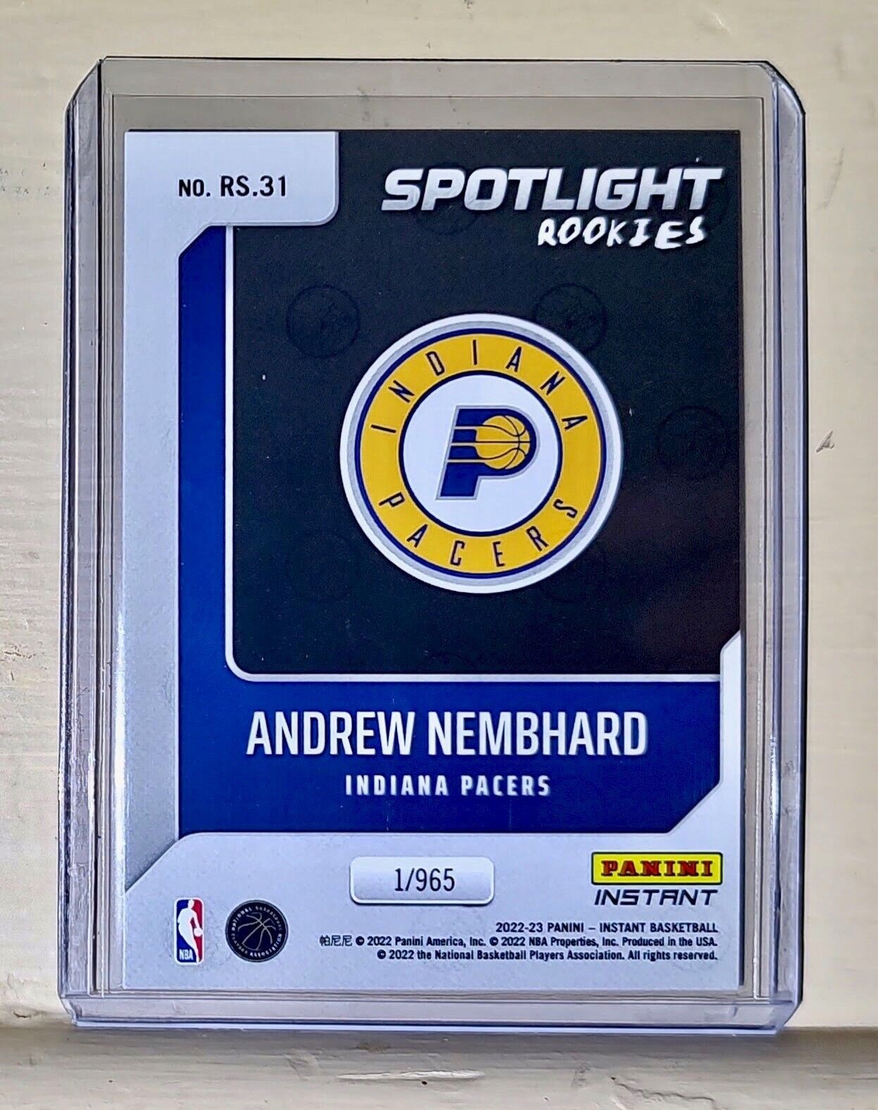 Andrew Nembhard 2022-23 Panini NBA #31 Spotlight Rookies Card 1/965