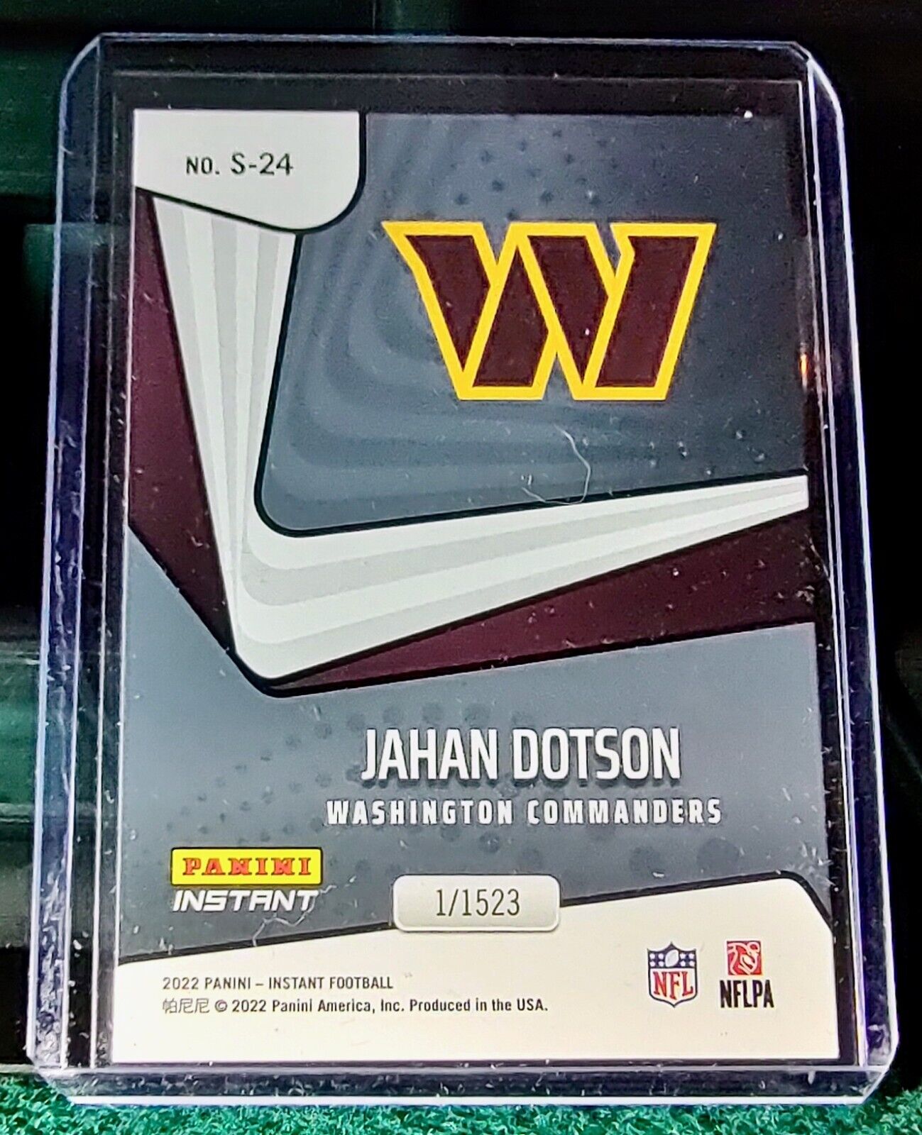 Jahan Dotson 2022 Panini NFL Instant Supernova #24 Rookie Football Card 1/1523