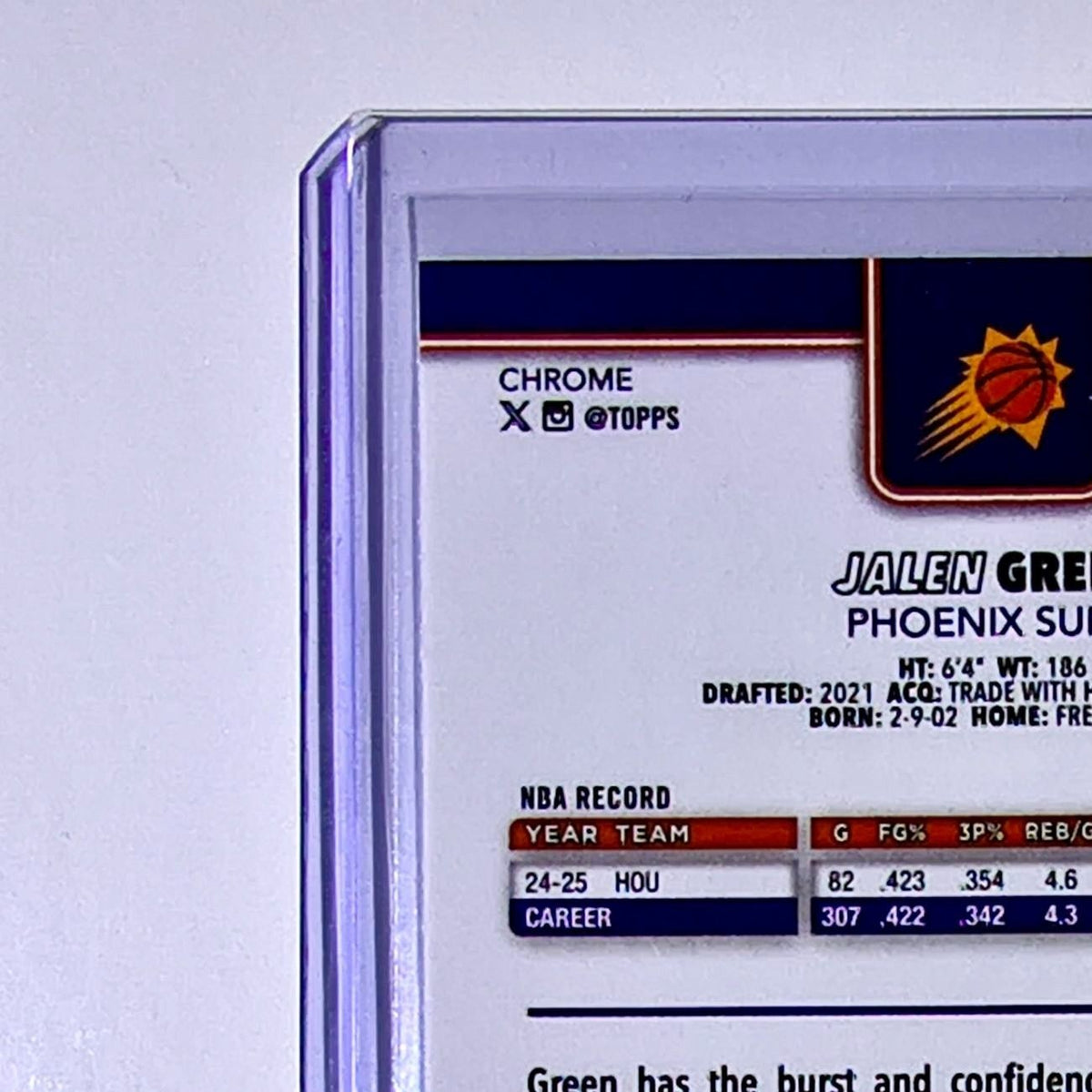 Jalen Green 2025-26 NBA Topps Chrome Update #79 Basketball Card Phoenix Suns