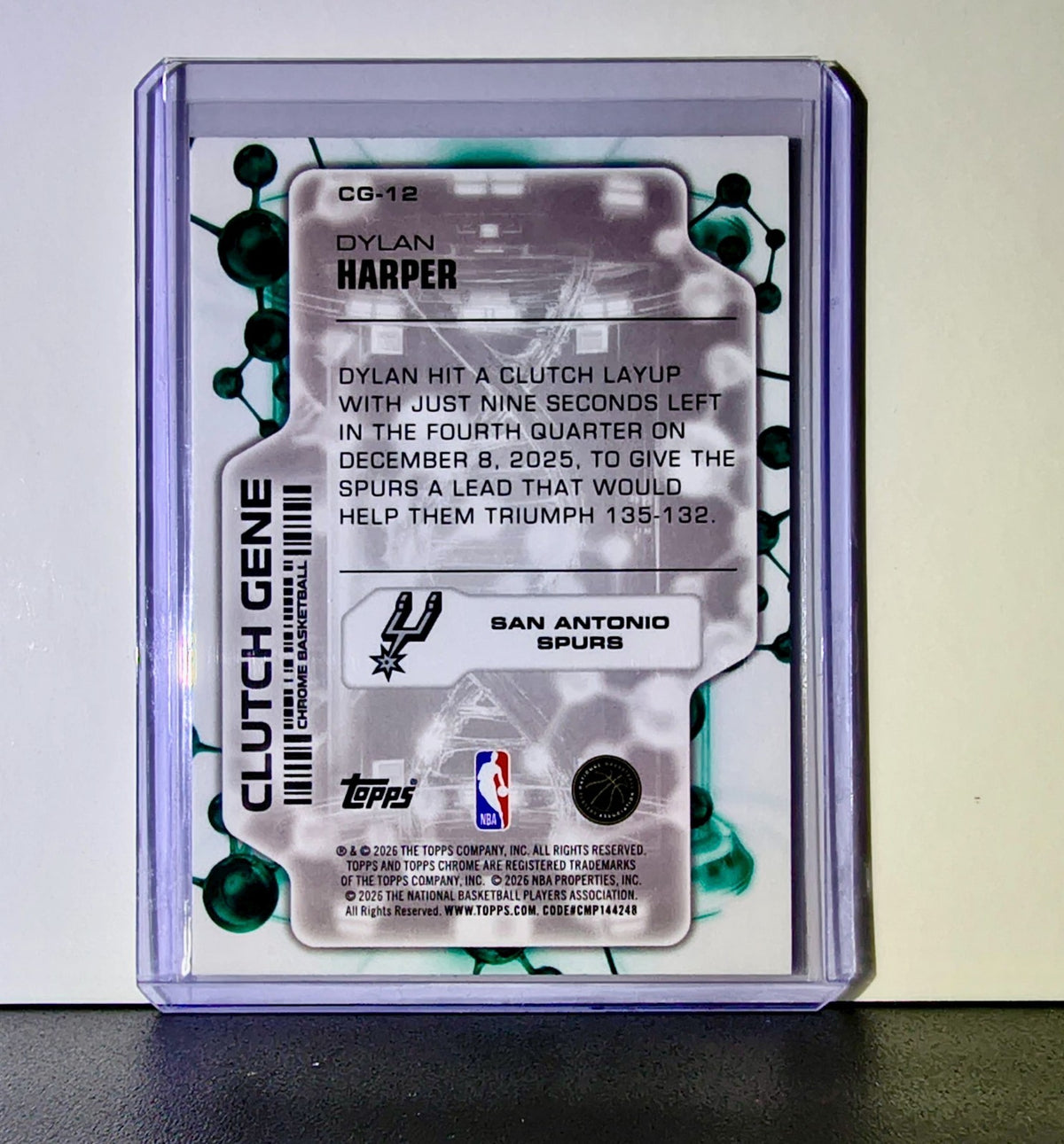 Dylan Harper Rookie 2025-26 NBA Topps Chrome Update Clutch Gene #CG-12 Card