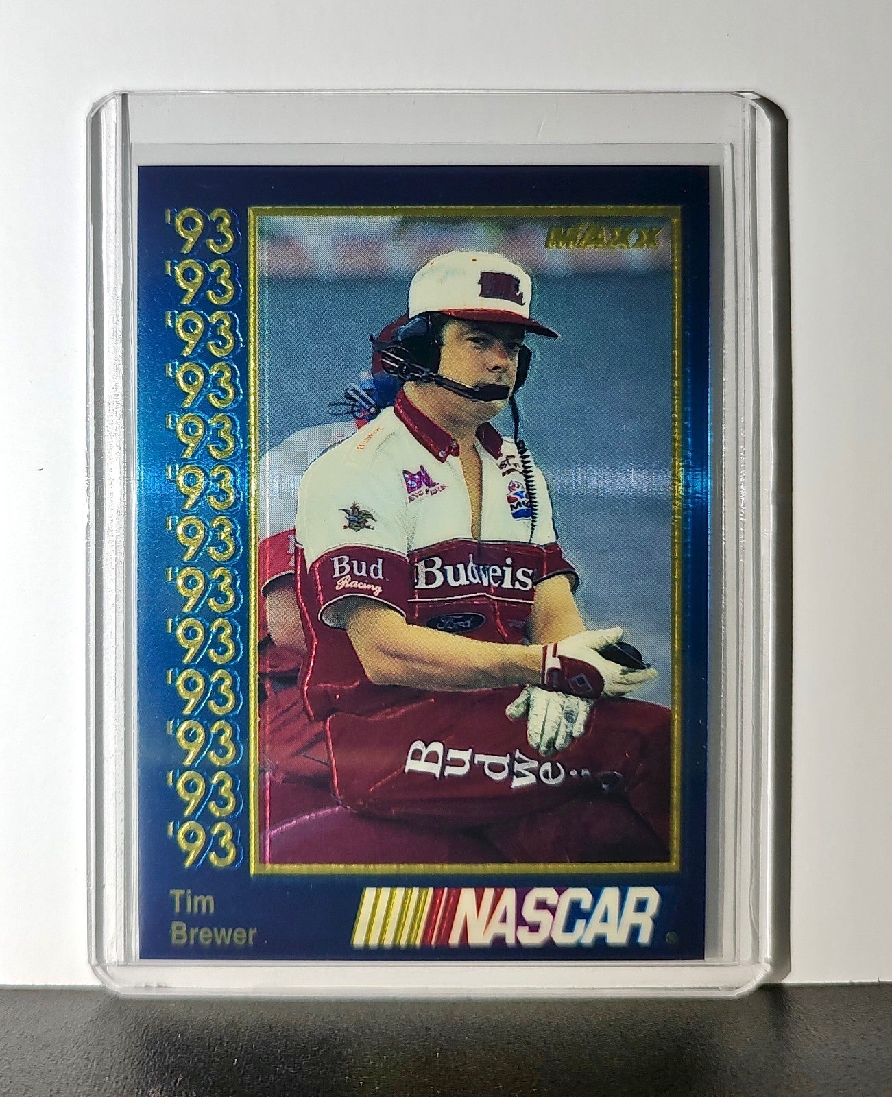 Tim Brewer 1993 Maxx Premier Plus Racing #130 NASCAR Card Junior Johnson