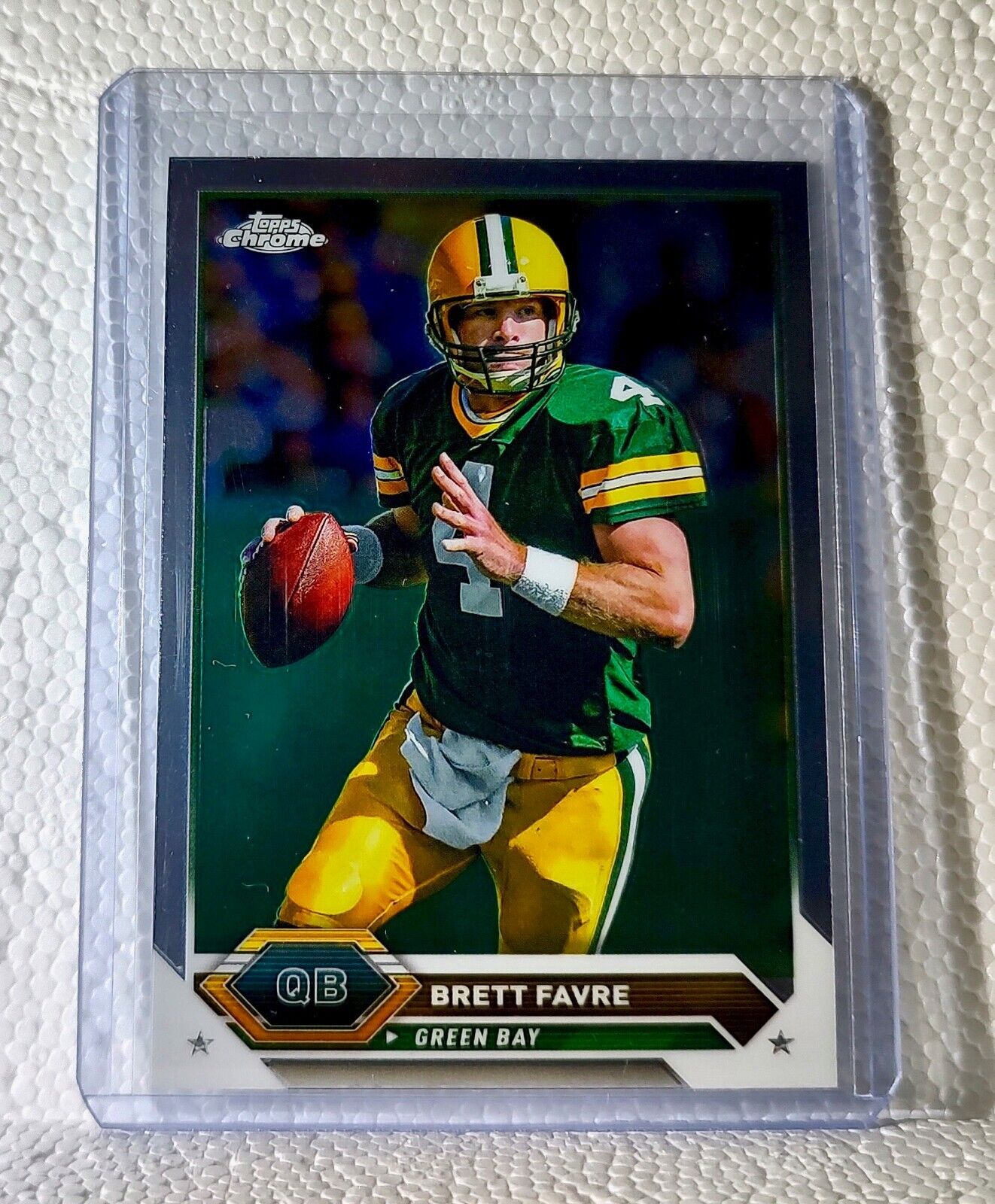 Brett Favre 2023 Topps Chrome NFL #10 Composite Football Card Green Bay Packers