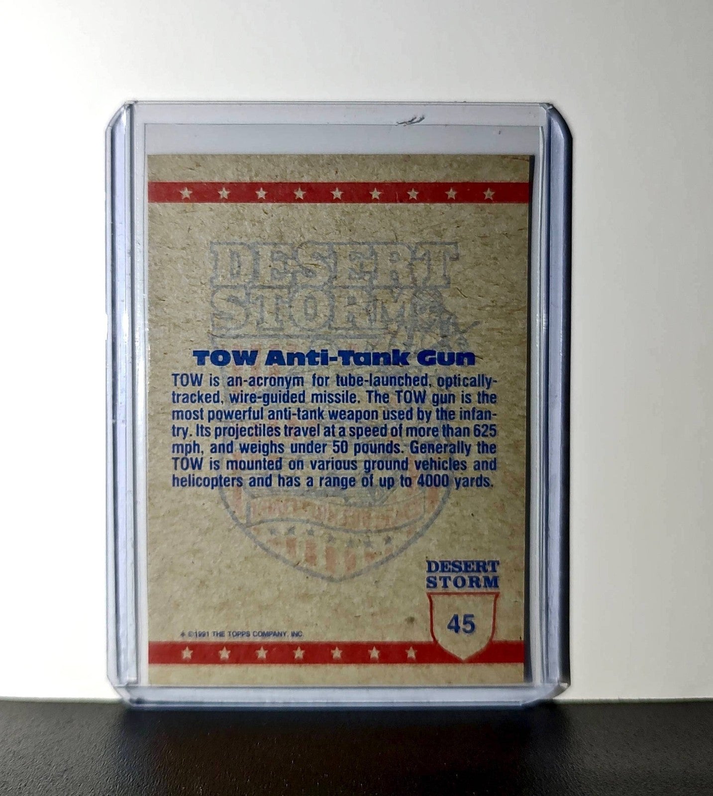 TOW Anti-Tank Weapon 1991 Topps Desert Storm #45 Card