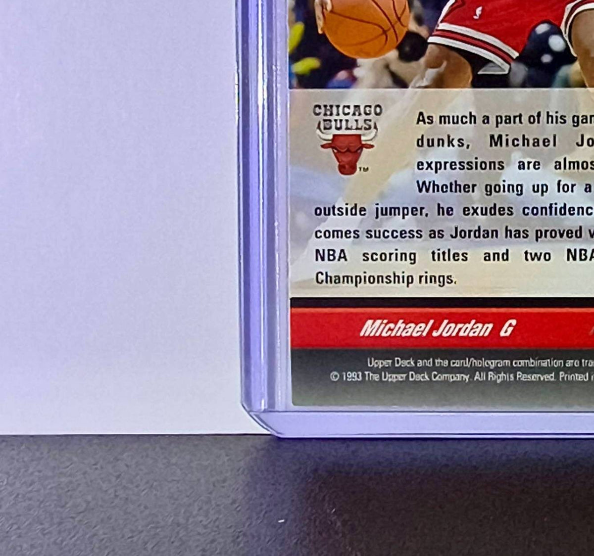Michael Jordan 1992-93 Upper Deck Game Faces #488 Basketball Card Chicago Bulls