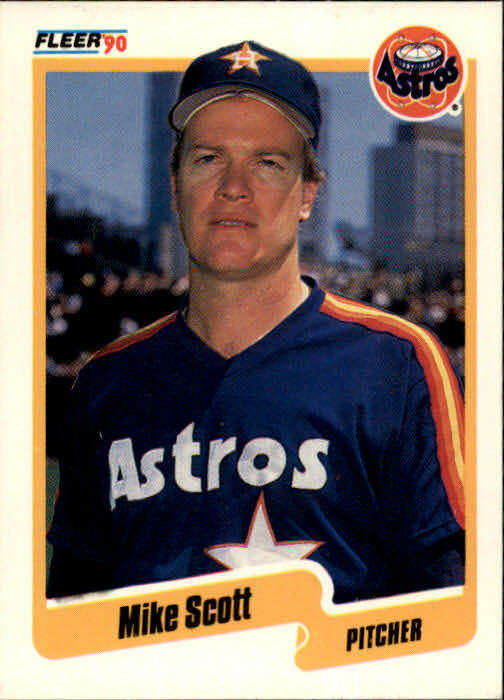1990 Mike Scott Fleer Baseball Card #237