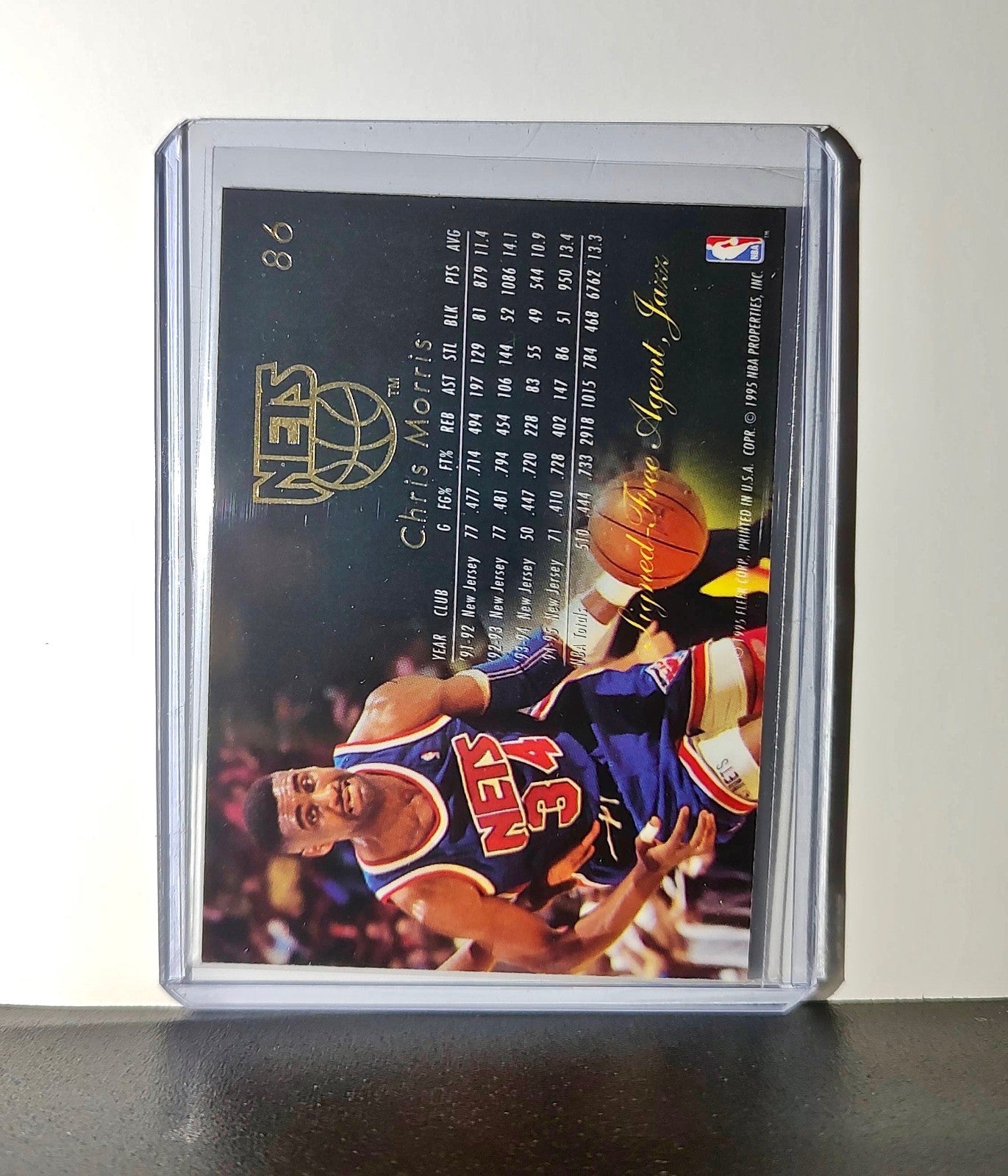Chris Morris 1995-96 Flair NBA #86 Card Utah Jazz