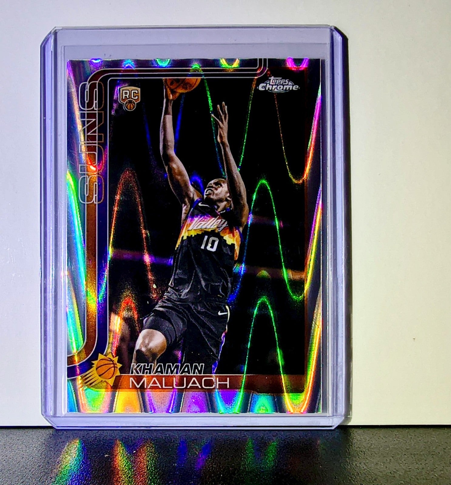 Khaman Maluach Rookie 2025-26 NBA Topps Chrome Update RayWave Refractor #160