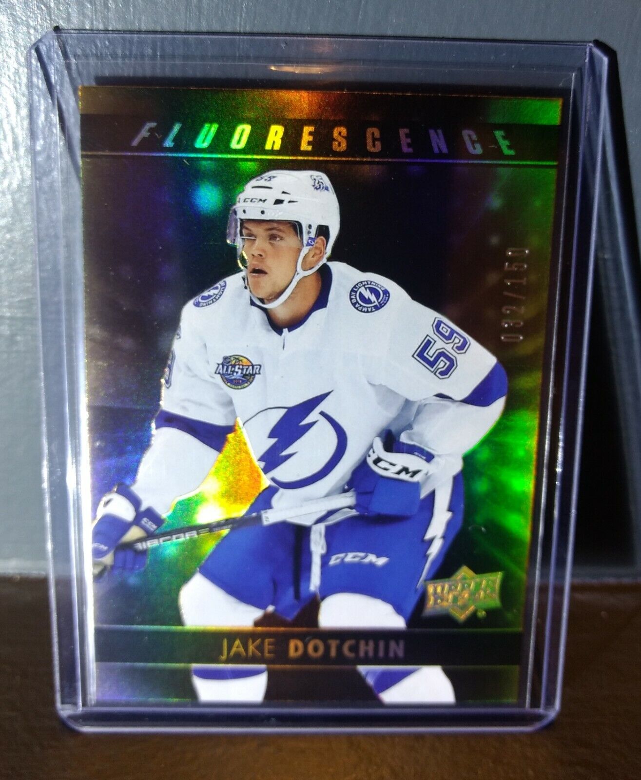 2017 Jake Dotchin Upper Deck Fluorescence #F-12 Hockey Card #/150