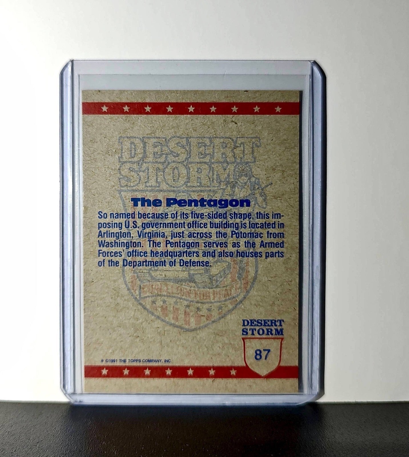 The Pentagon 1991 Topps Desert Storm #87 Card