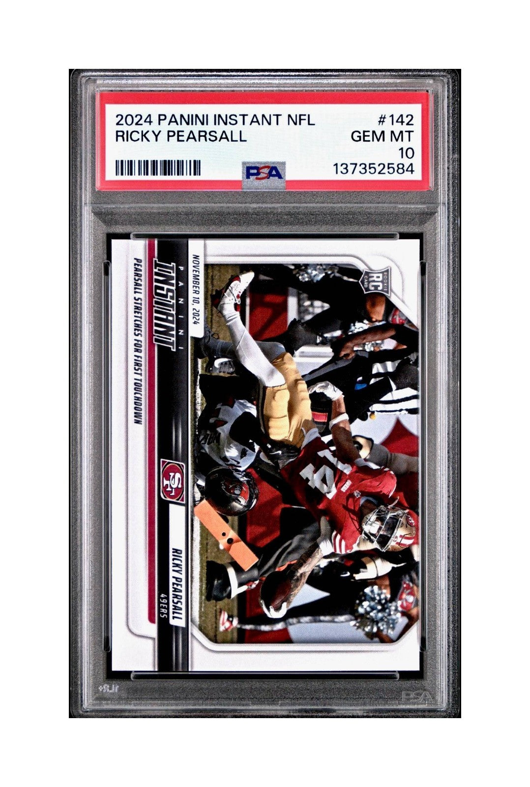 Blake Corum 2024 Panini Sticker Collection 127/299 #95 Red Foil PSA 10 Gem Mint