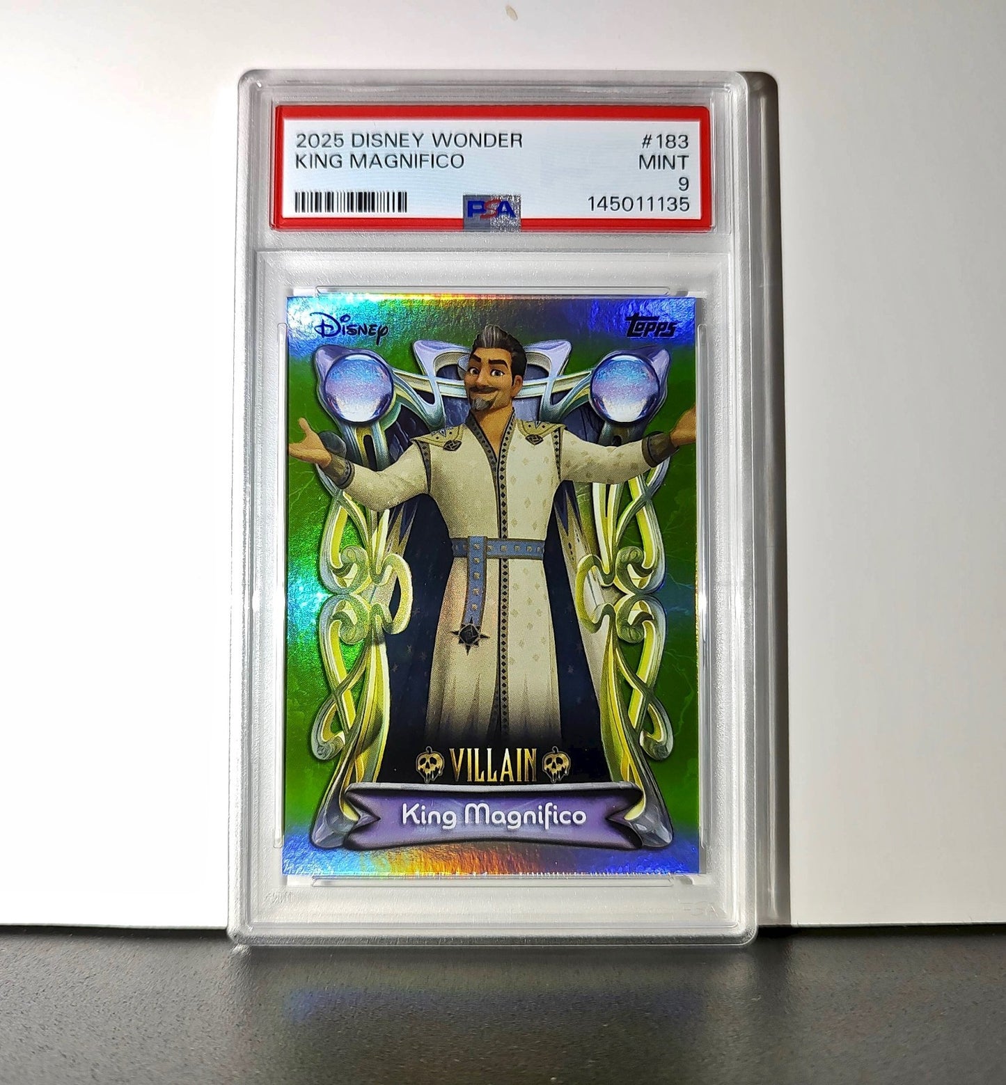 King Magnifico 2025 Topps Disney Wonder #183 Card Wish PSA 9