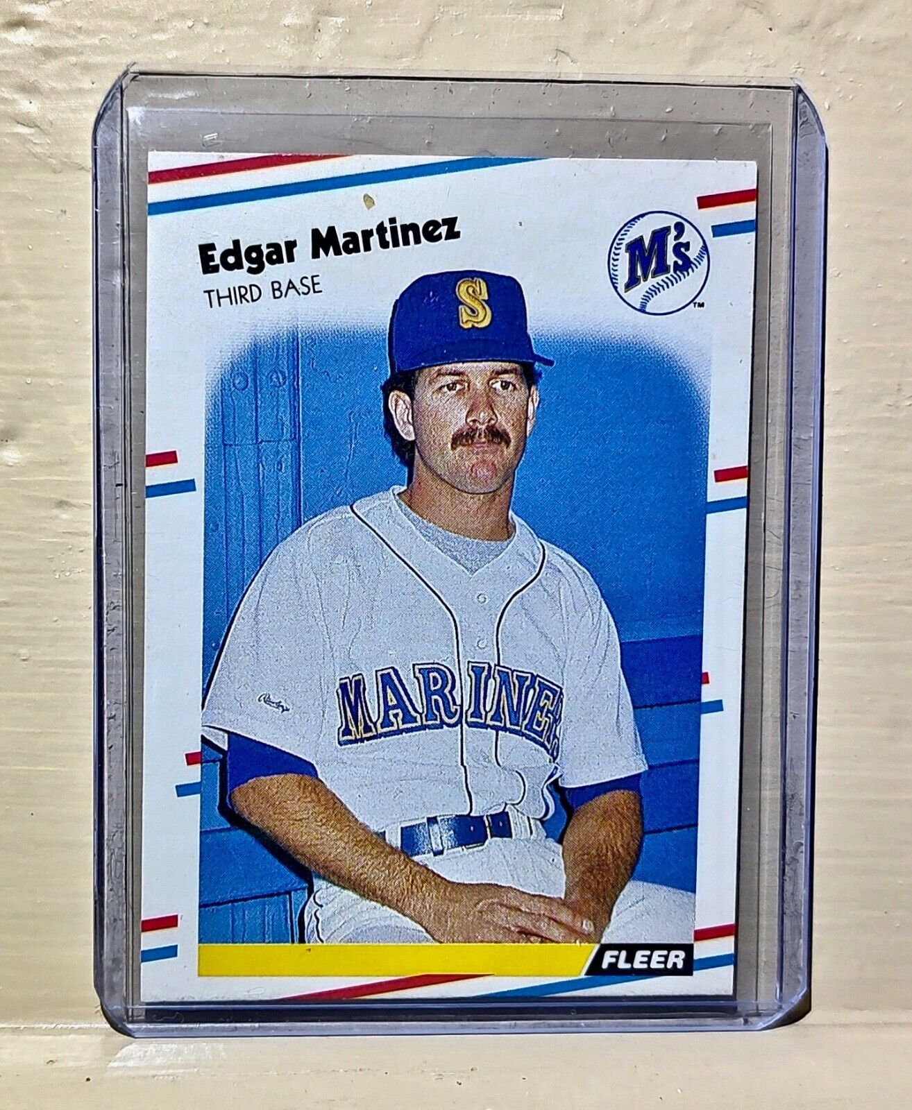 Edgar Martinez 1988 Fleer MLB #378 Baseball Card Seattle Mariners