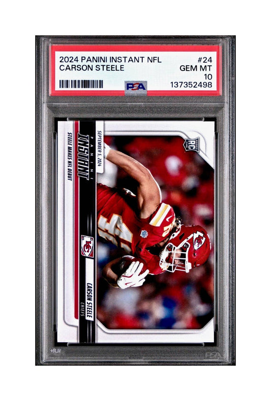 Carson Steele Rookie 2024 Panini Instant NFL #24 PSA 10 Gem Mint