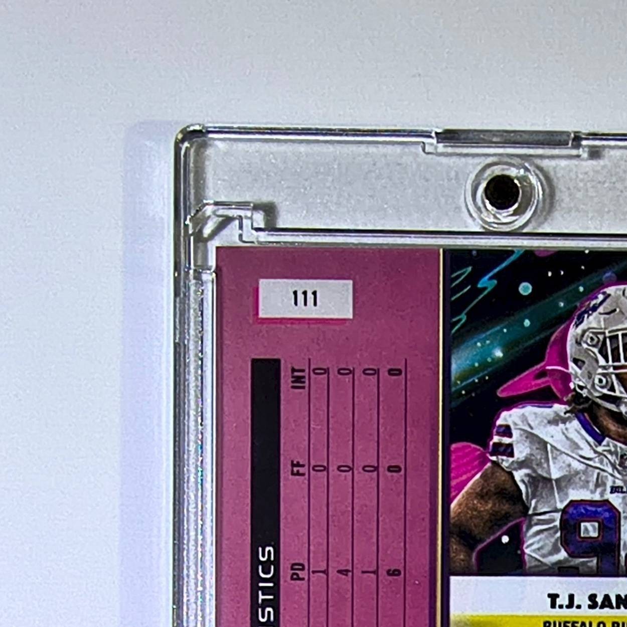 T.J. Sanders Rookie 2025 Topps Chrome Cosmic Nebula NFL #111 Card Buffalo Bills