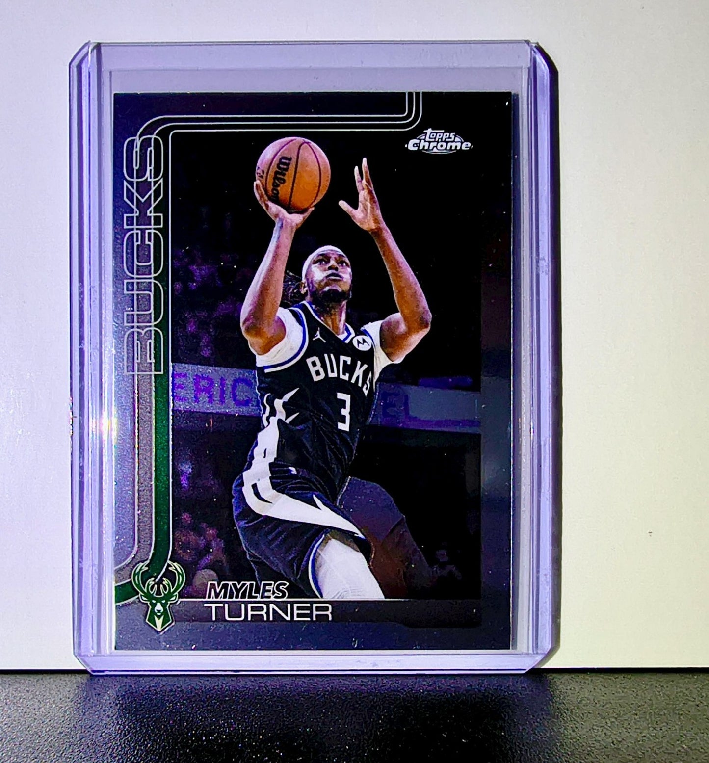 Myles Turner 2025-26 NBA Topps Chrome Update #70 Basketball Card Milwaukee Bucks