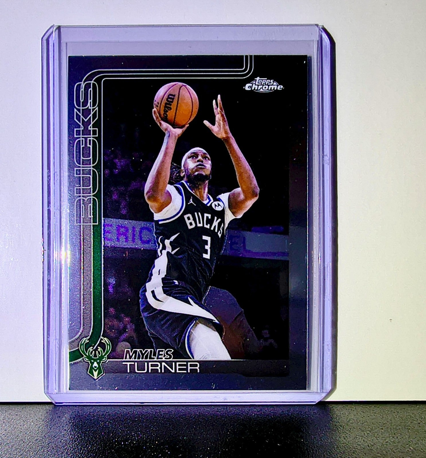 Myles Turner 2025-26 NBA Topps Chrome Update #70 Basketball Card Milwaukee Bucks