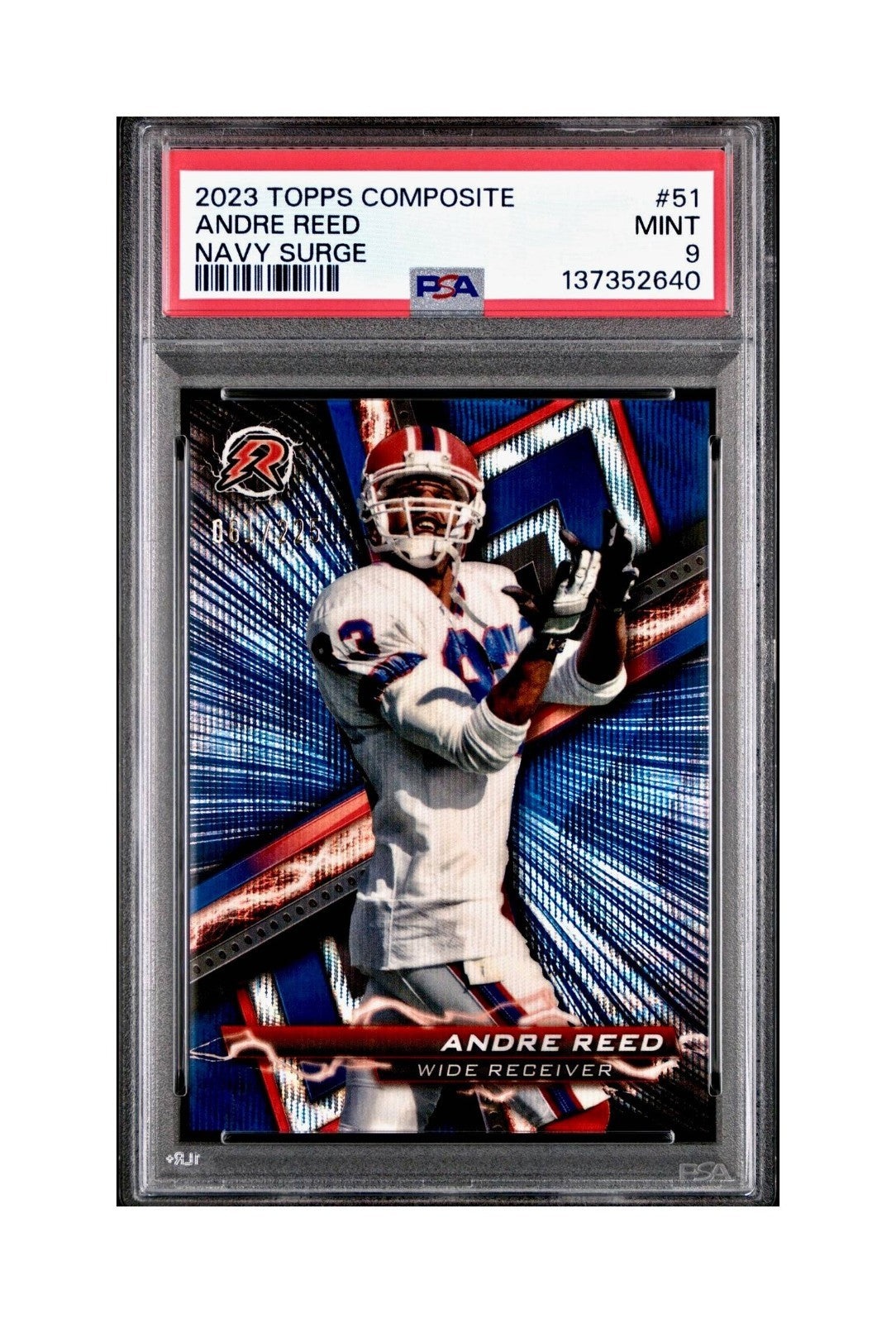 Andre Reed 2023 Topps 061/225 Resurgence #51 Navy Surge PSA 10 Gem Mint