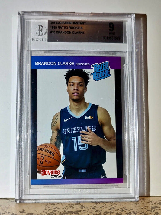 Brandon Clarke 2019-20 Panini NBA #18 Rated Rookies 1/3431 BGS 9 Mint Grizzlies