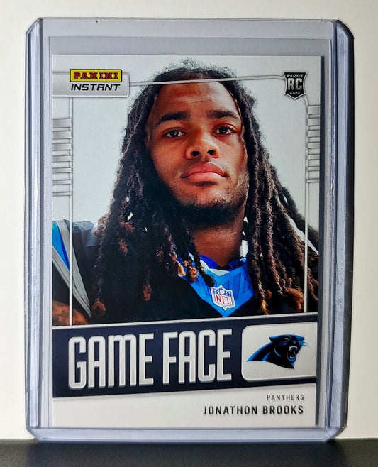 Jonathon Brooks 2024 Panini Game Face #15 NFL Rookie Card Panthers 1/331