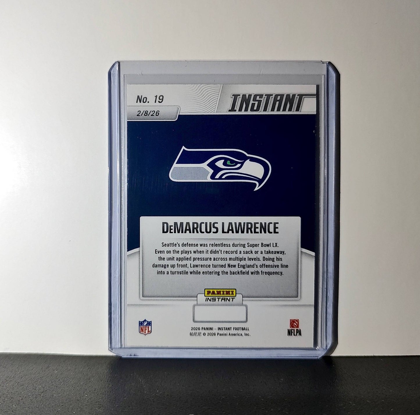 DeMarus Lawrence 2026 Panini NFL Super Bowl LIX Champions #19 Seattle Seahawks