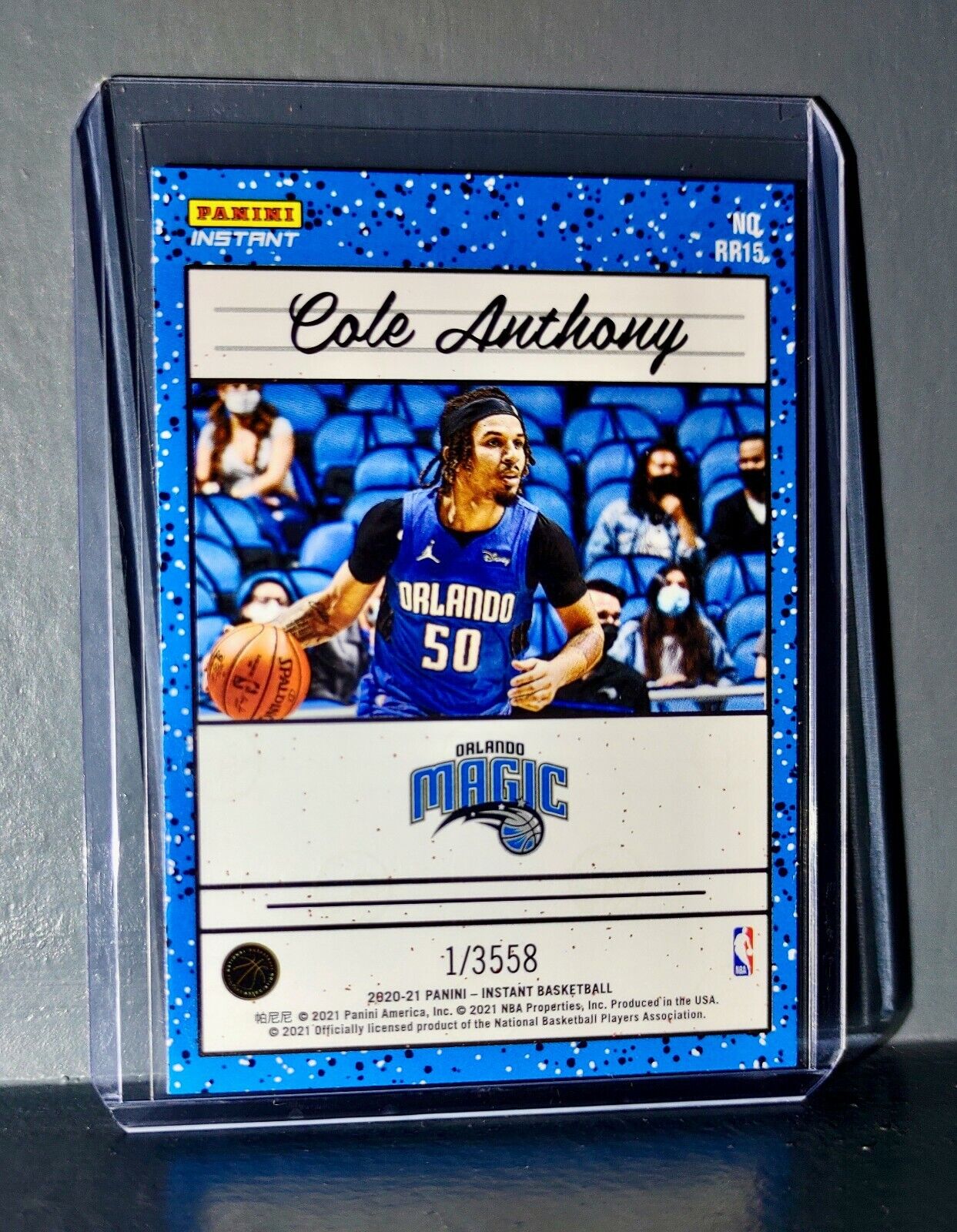 Cole Anthony 2020-2021 Panini NBA Instant #15 Rated Rookie Retro Card 1/3558