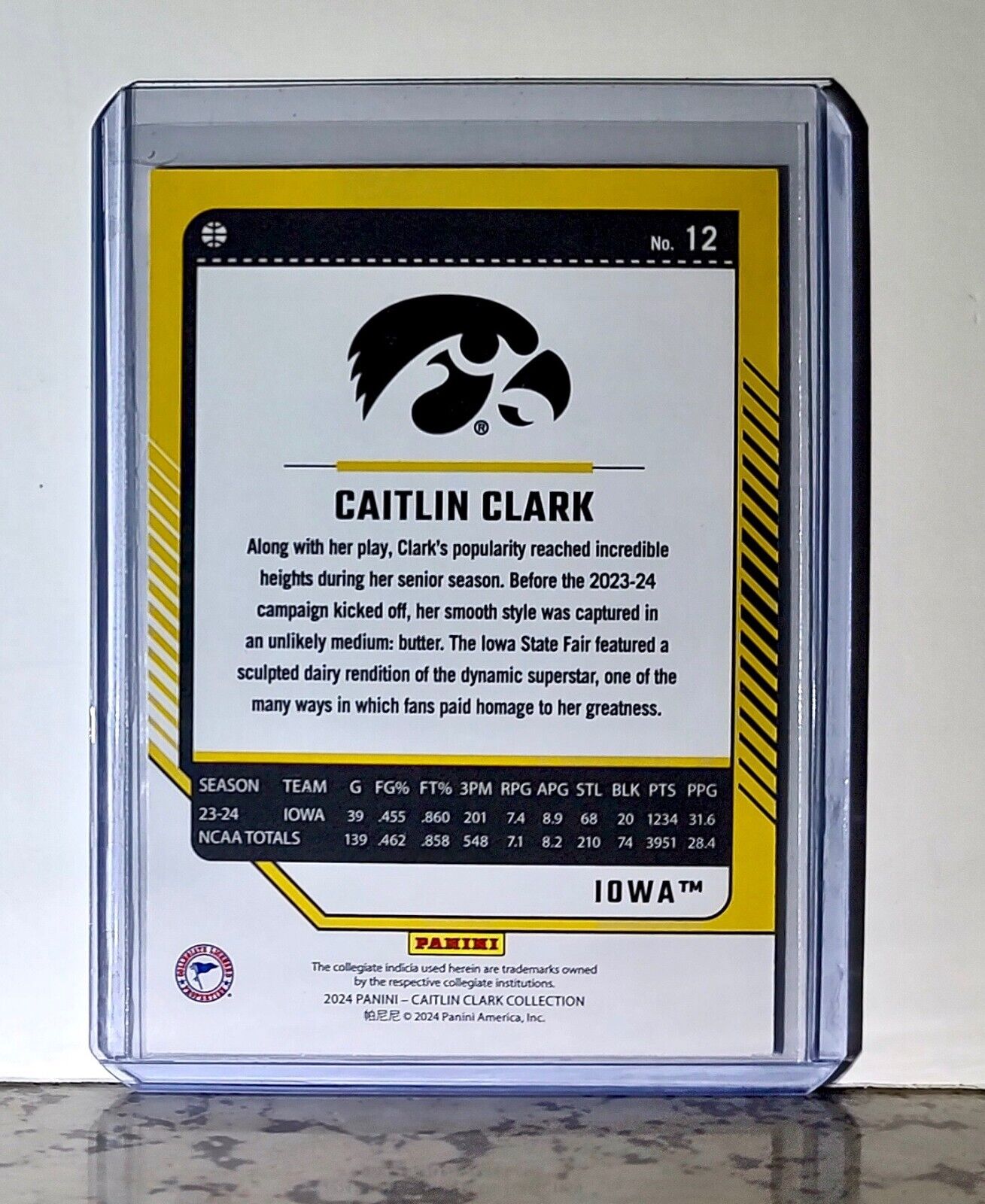 2024 Caitlin Clark Panini Donruss #12 Basketball Card Iowa Hawkeyes