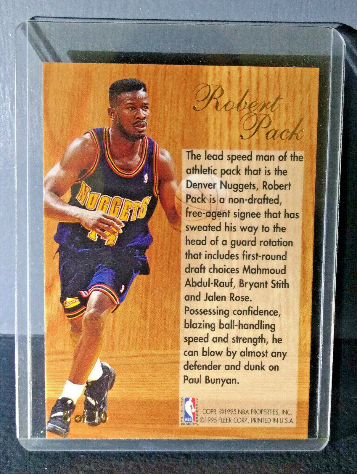 1994-95 Robert Pack Flair Playmakers #5 Basketball Card