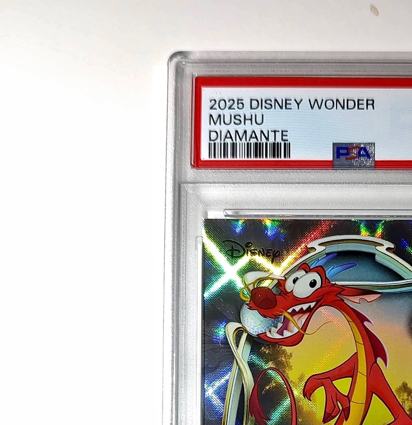 Mushu 2025 Topps Disney Wonder #63 Winter Variant Card Mulan PSA 7