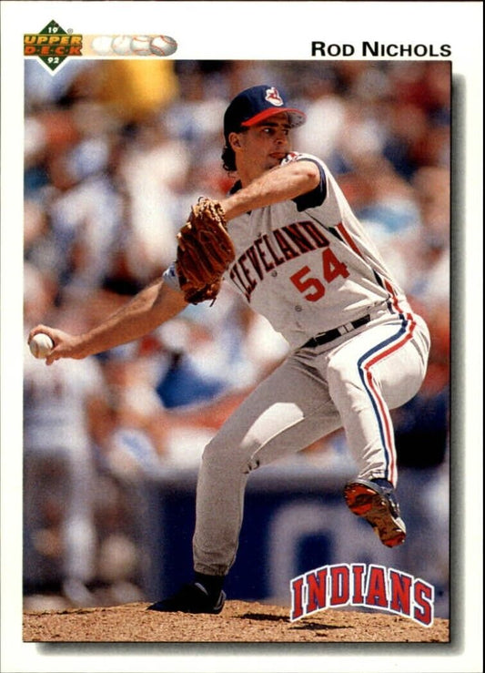 Rod Nichols 1992 Upper Deck MLB #212 Baseball Card Cleveland Indians