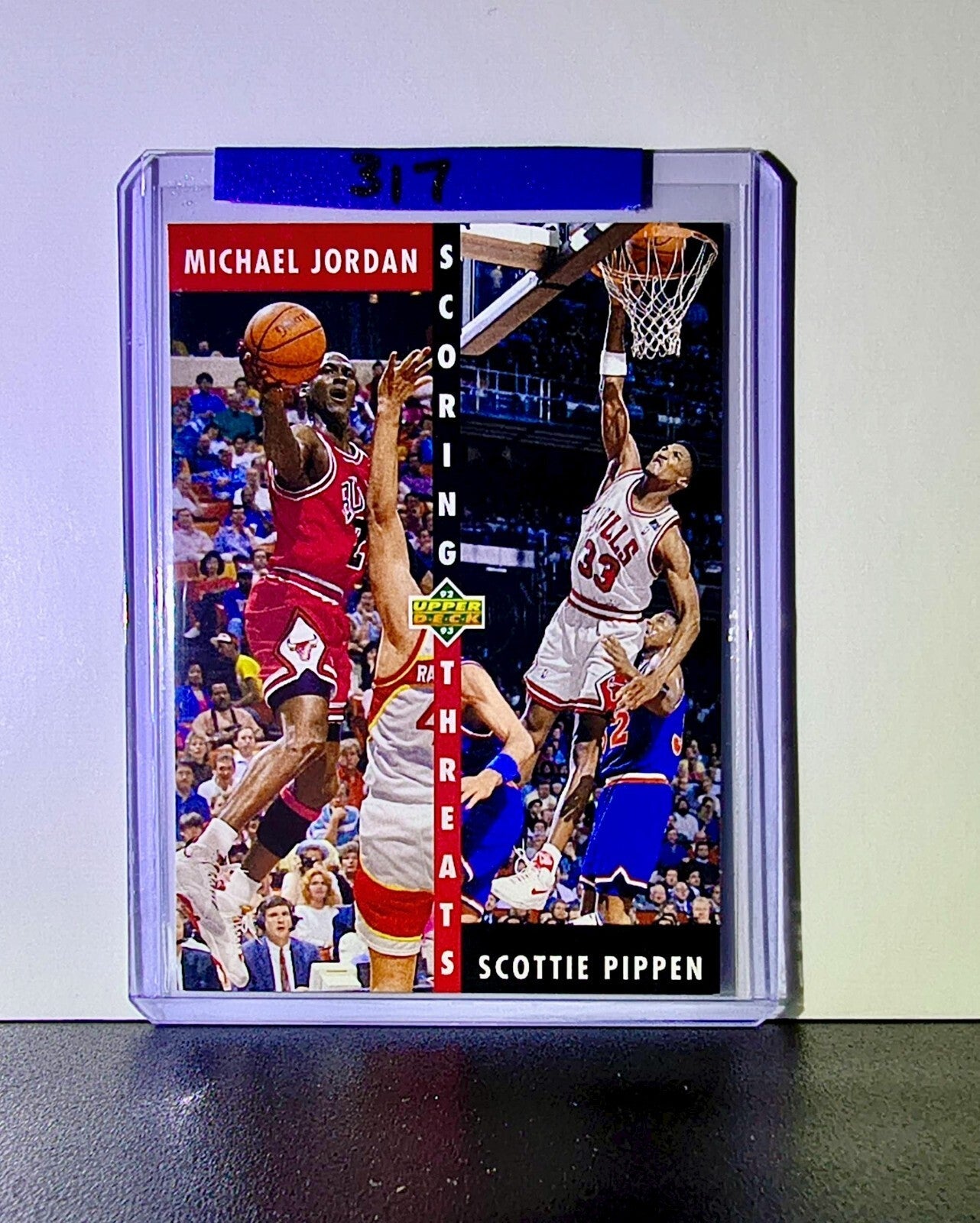 Michael Jordan Scottie Pippen Scoring Threats 1992-93 Upper Deck #62 Card Bulls