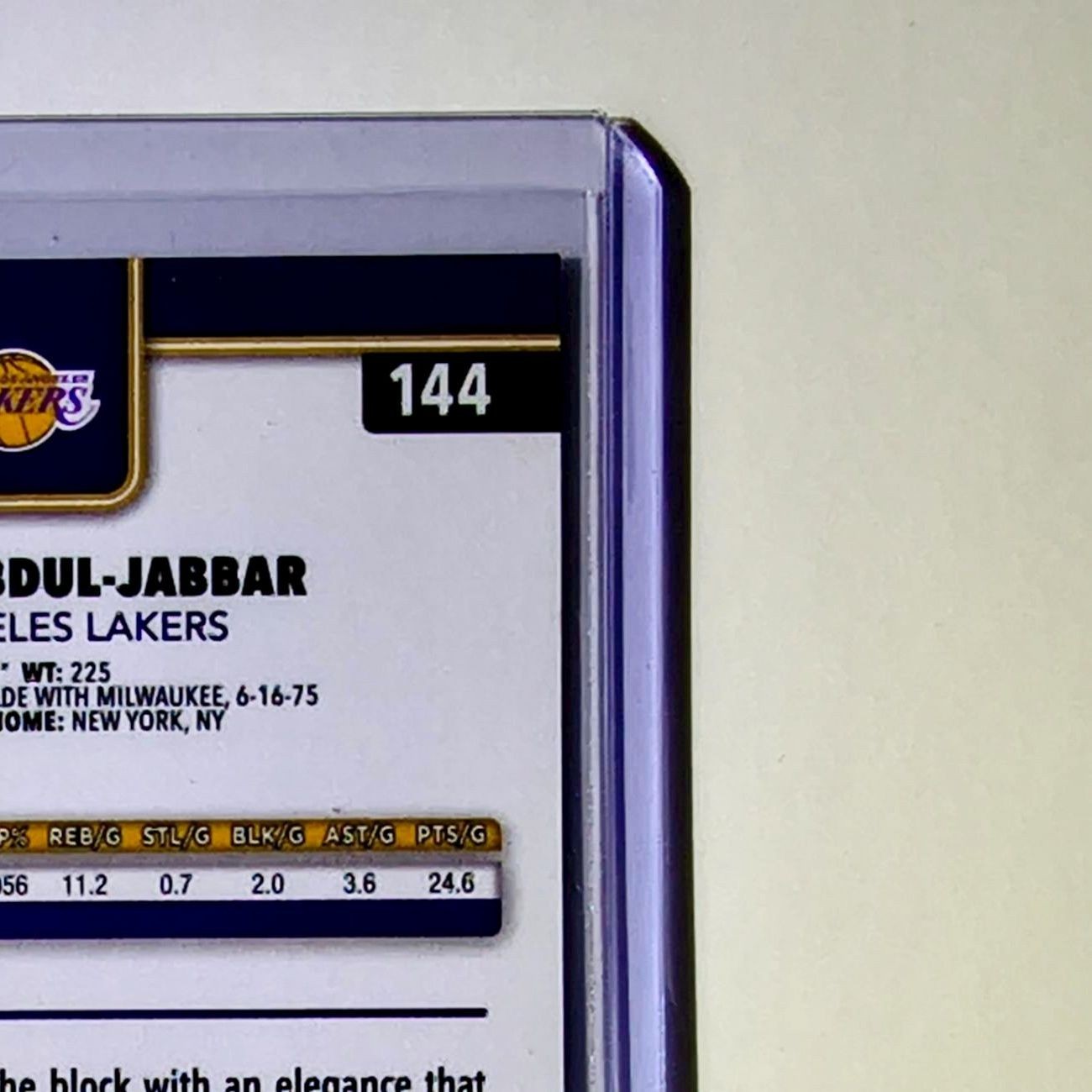 Kareem Abdul-Jabbar 2025-26 NBA Topps Chrome Update X-Fractor #144 Card Lakers