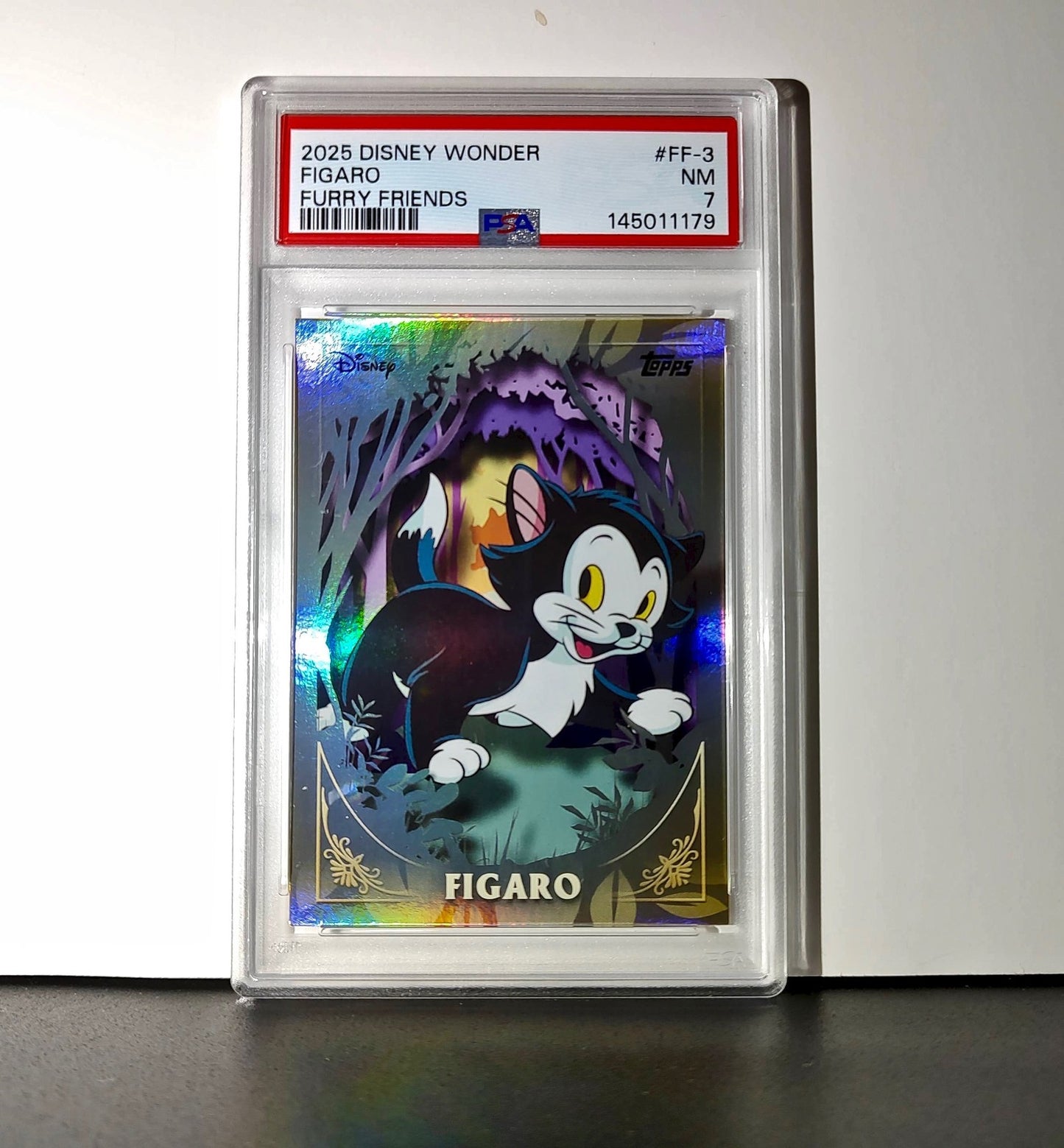 Figaro 2025 Topps Disney #FF-3 Furry Friends Card Pinocchio PSA 7