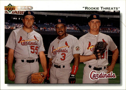 Mark Clark/Donovan Osborne/Brian Jordan 1992 Upper Deck MLB #702 Card Cardinals