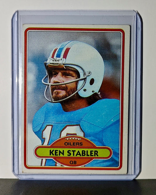 Ken Stabler 1980 Topps NFL #65 Card Houston Oilers