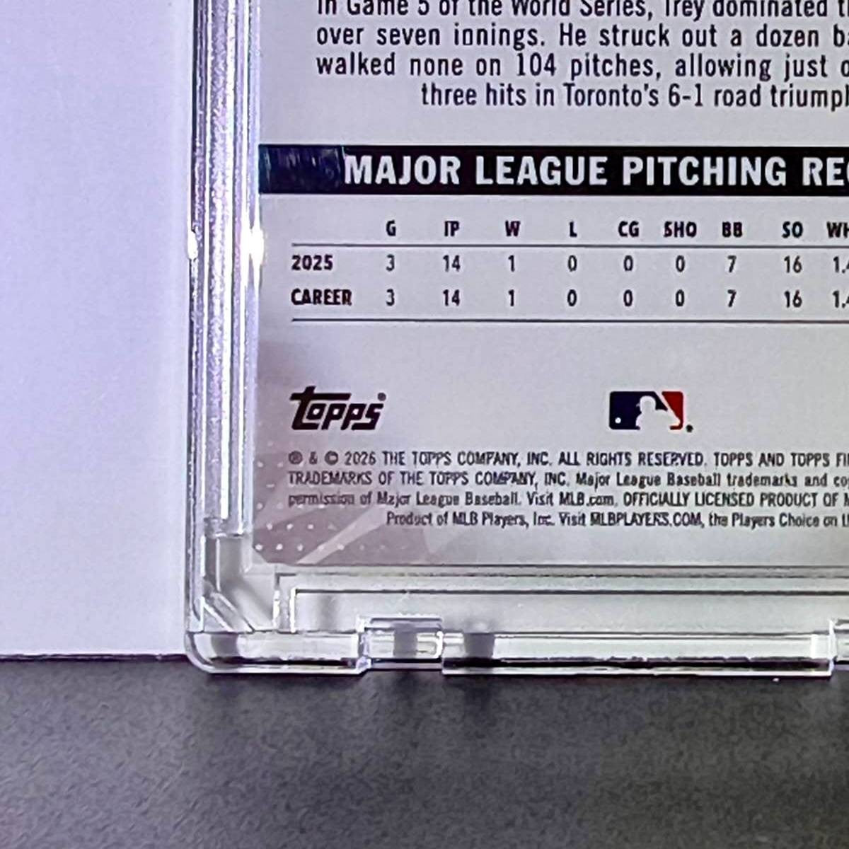Trey Yesavage Rookie 2026 MLB Topps Finest #96 Refractor 133/150 Card Blue Jays