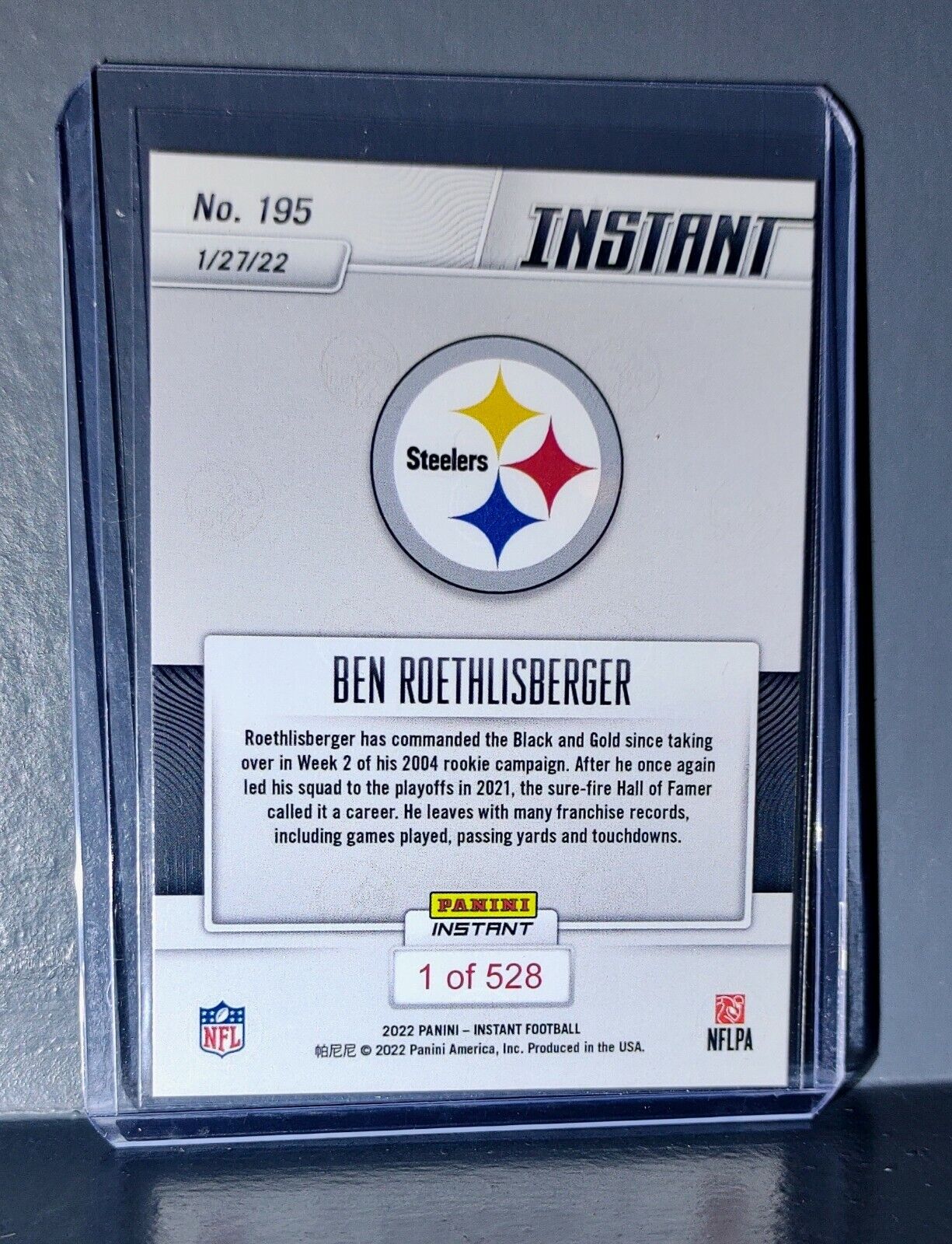 Ben Roethlisberger NFL Panini Retirement #195 Card 1 of 528