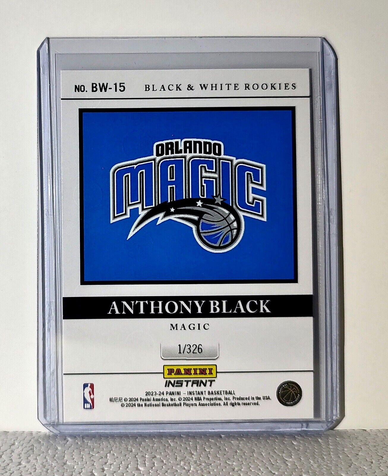 Anthony Black 2023-24 Panini NBA #15 Black and White Rookies Card 1/326