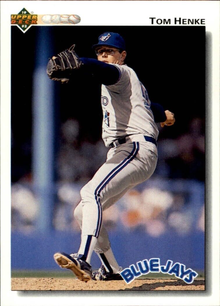 Tom Henke 1992 Upper Deck MLB #395 Baseball Card Toronto Blue Jays