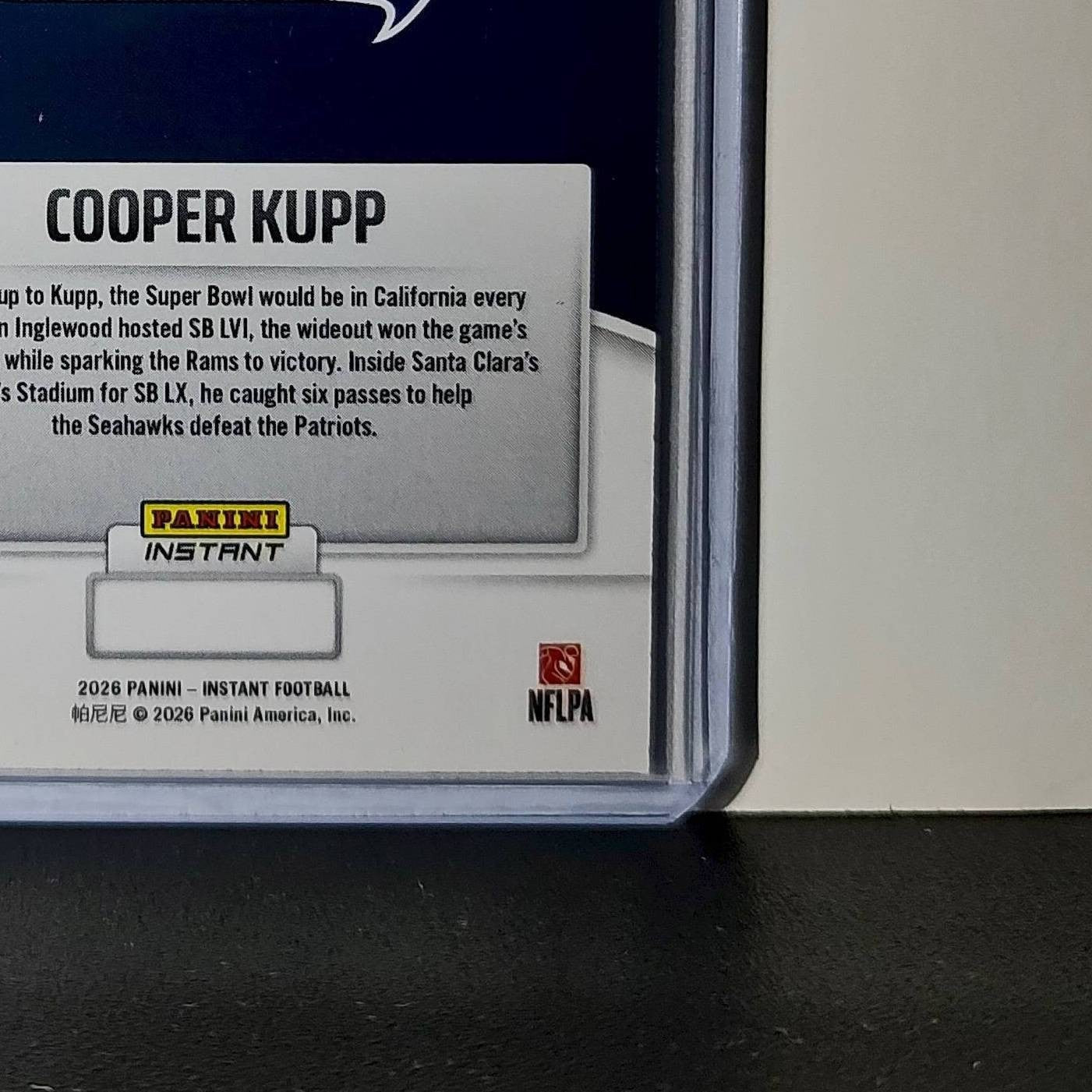 Cooper Kupp 2026 Panini NFL Super Bowl LIX Champions #6 Card Seattle Seahawks