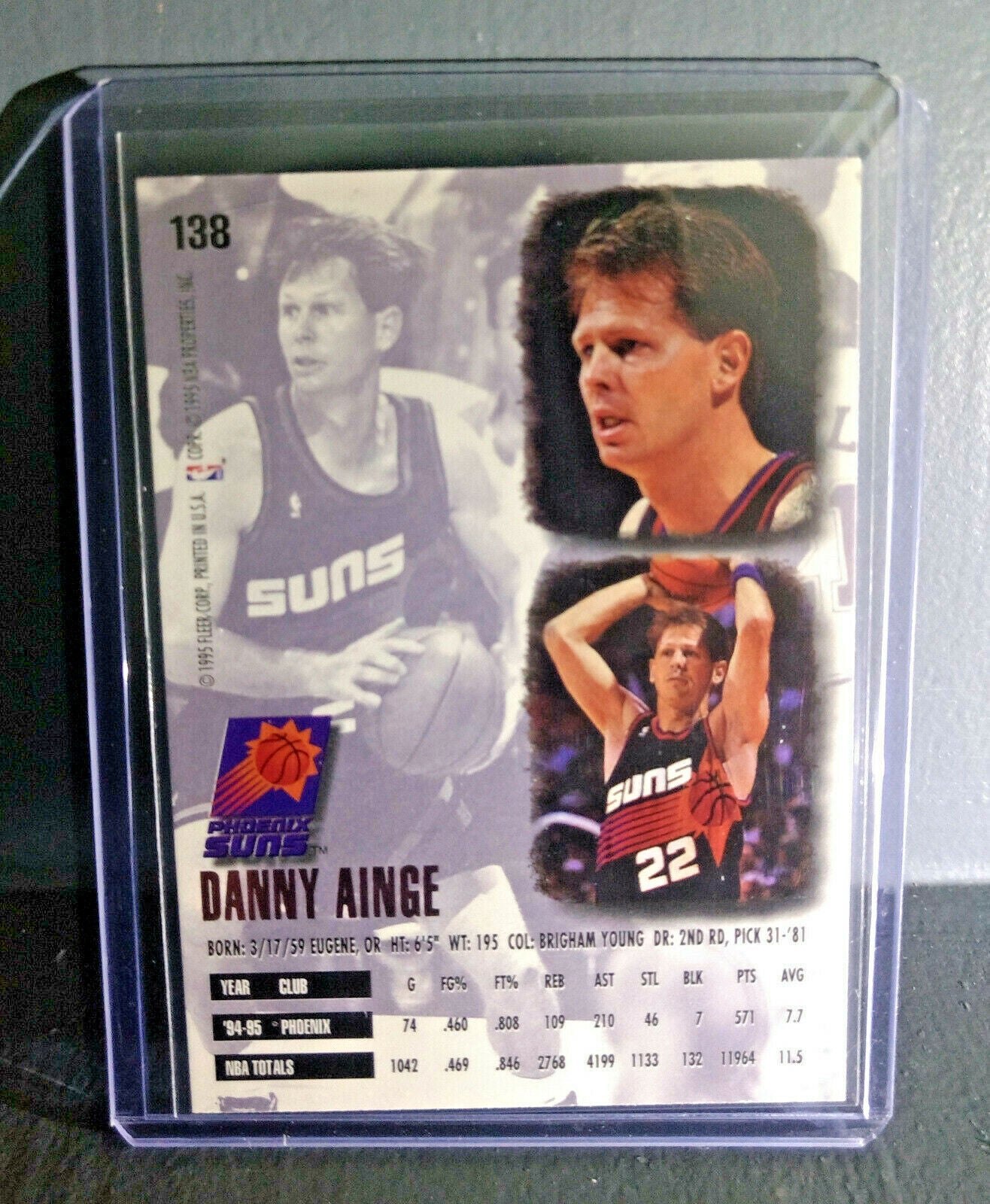 1995-96 Danny Ainge Fleer Ultra #138 Basketball Card