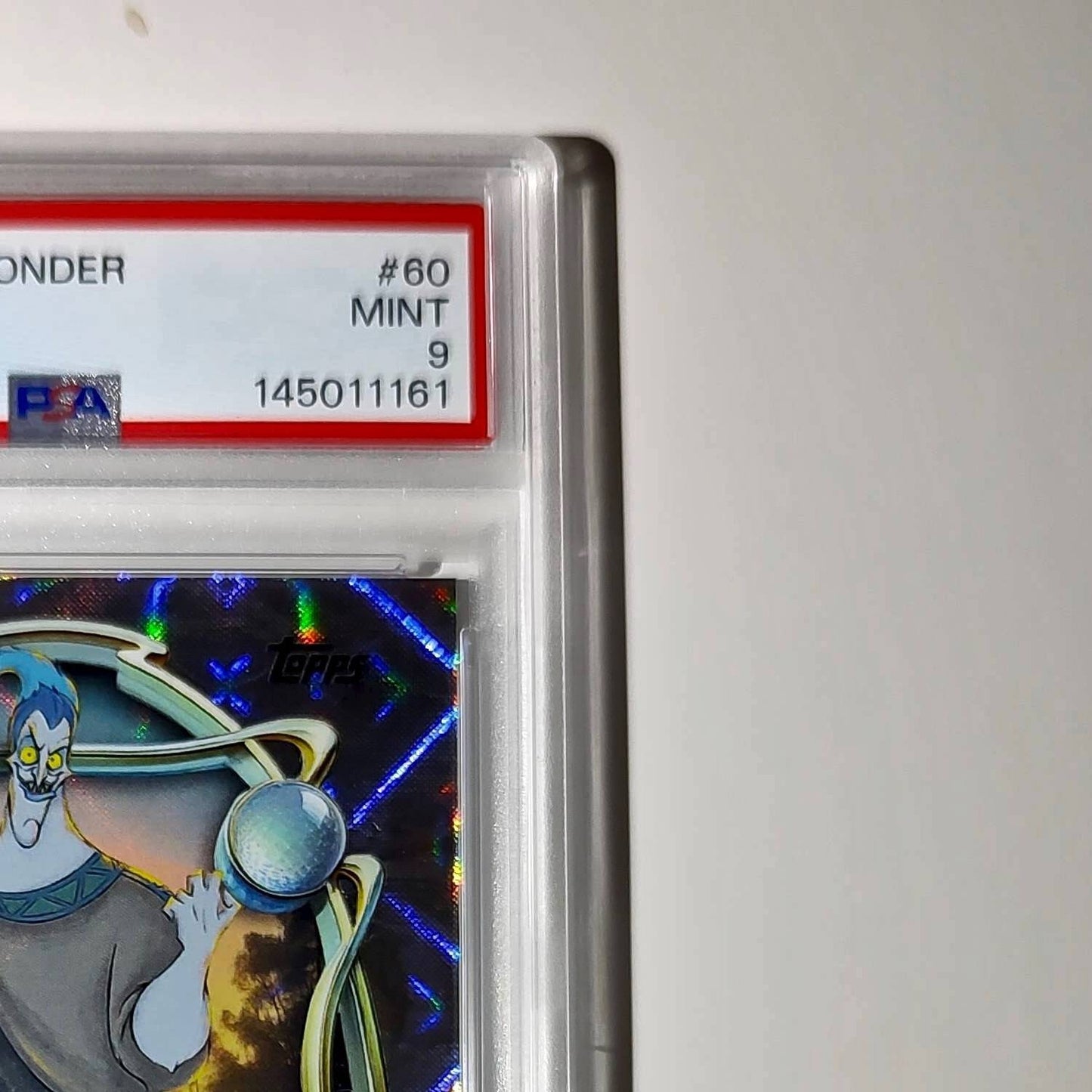 Hades 2025 Topps Disney Wonder #60 Winter Variant Card Hercules PSA 9
