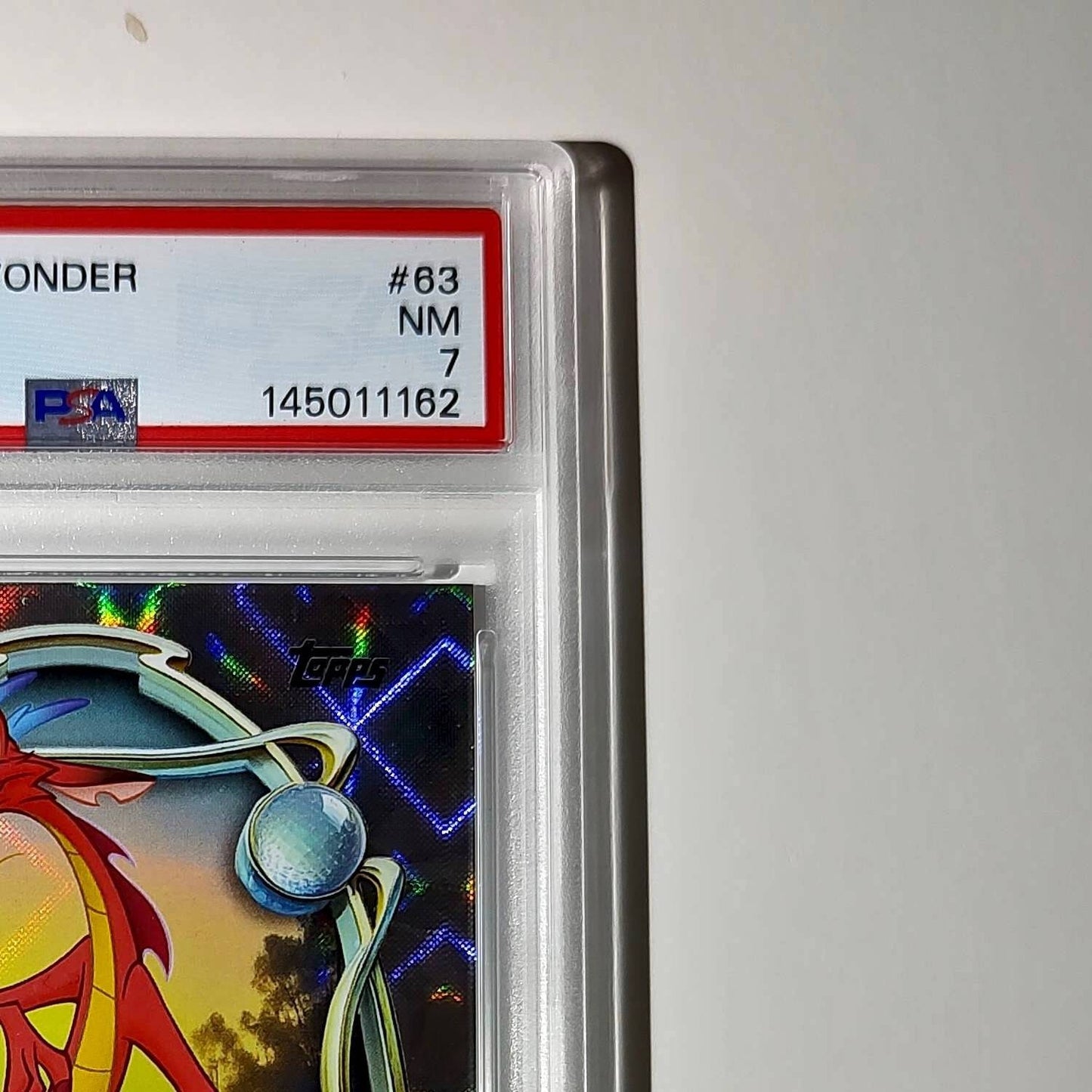 Mushu 2025 Topps Disney Wonder #63 Winter Variant Card Mulan PSA 7