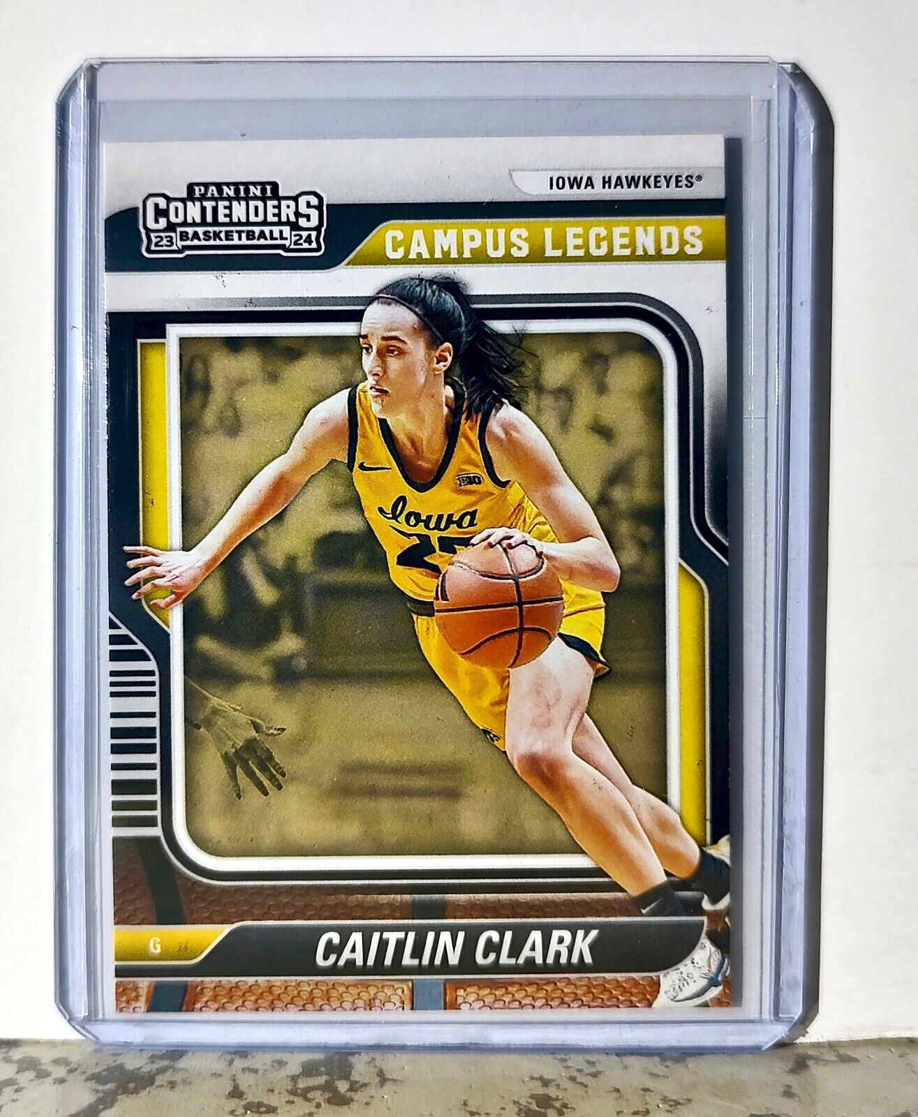 2023-24 Caitlin Clark Panini Contenders #CL3 Campus Legends Card Iowa Hawkeyes