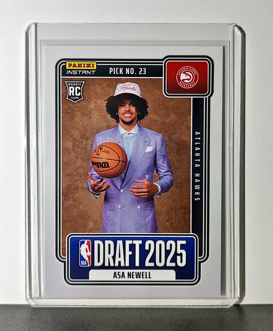 Asa Newell Rookie 2025-26 Panini NBA #22 Draft Night Card Atlanta Hawks