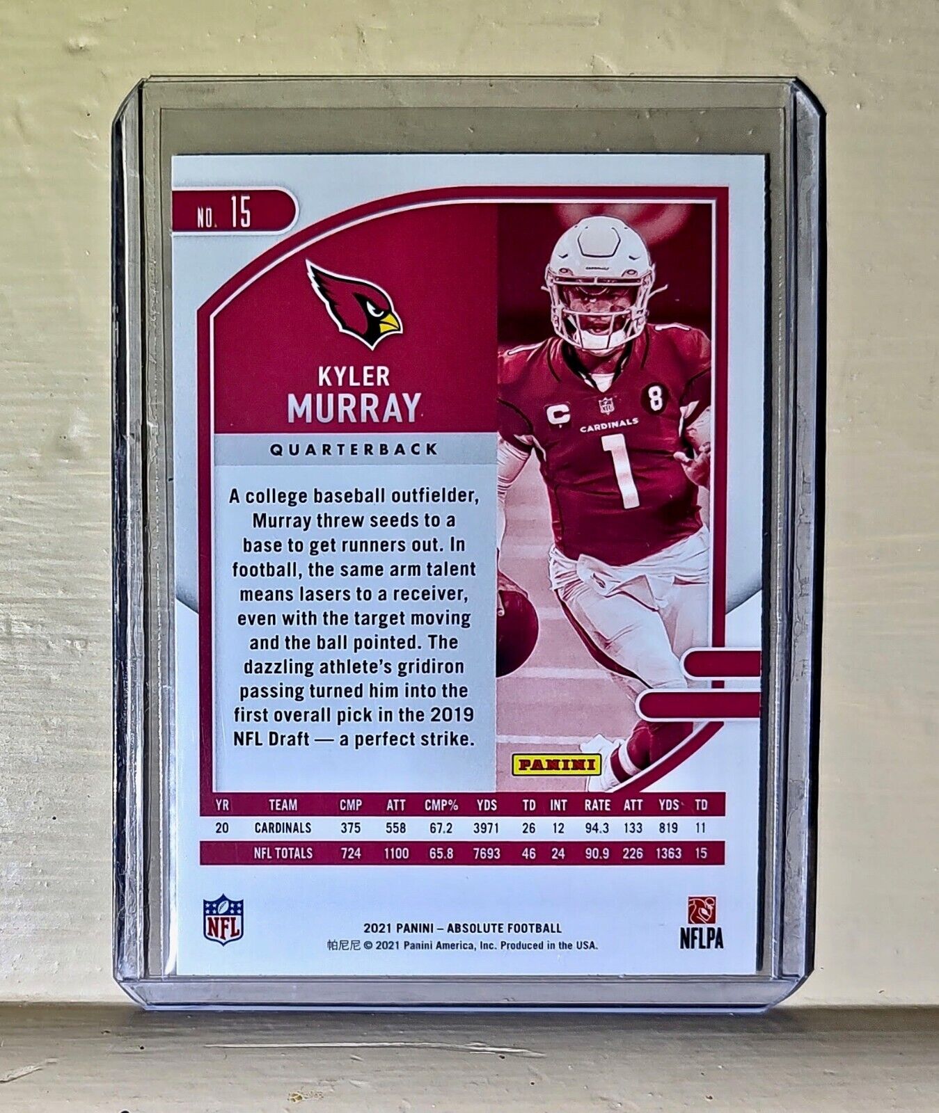 Kyler Murray 2021 Panini NFL Absolute Football #15 Green Parallel Card Cardinals