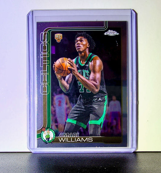 Amari Williams Rookie 2025-26 NBA Topps Chrome Update #197 Card Boston Celtics