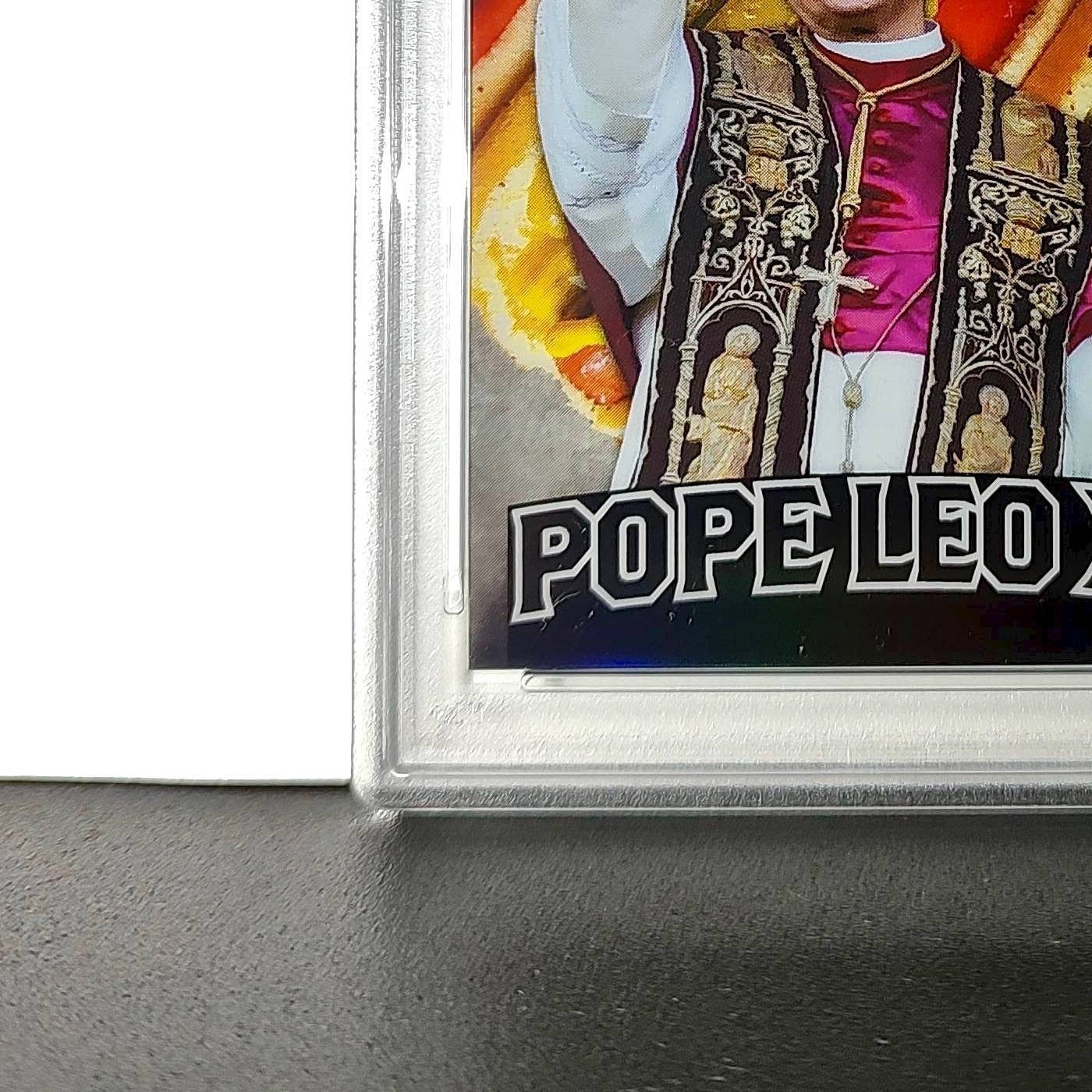 2025 Leaf Metal Pope Leo XIV 46/529 #1 Hot Dog Variant PSA 9 Mint